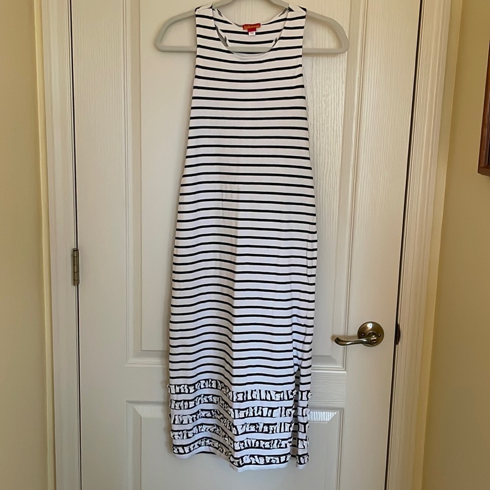 KATE MACK BISCOTTI Striped Maxi Dress